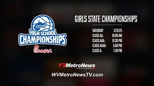 🏆2025 Girls Basketball State Championships streaming LIVE on MetroNews Television!!! 🗓Saturday March, 15th 🏀 Class AA: 10am (Pregame 9:40am) 🏀 Class AAA: 12:30pm (Pregame 12:10pm) 🏀 Class AAAA: 5pm (Pregame 4:40pm) 🏀 Class A: 7pm (Pregame 6:40pm) Visit wvmetronewstv.com to watch all game archives from last years state championships! | MetroNews Sports