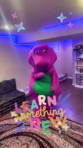 It’s always fun to try new things! 💜 #barneythedinosaur #singalong #learning #fyp