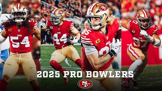 173K views · 2.8K reactions | Our 2025 Pro Bowlers  Watch TE George Kittle, LB Fred Warner, DL Nick Bosa and FB Kyle Juszczyk's top plays from the 2024 NFL Season. | San Francisco 49ers | Facebook