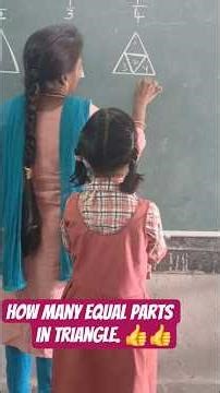 how many equal parts in triange #school#braintest #basic maths#braintestsolution #yt short viral 👌👍