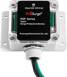 Whole House Surge Protector,HVAC Surge Protector, 200K Amps(SCCR),100KA(Surge Capacity per Phase),Single-Phase(or Split Phase),3-Wire for 120/240V