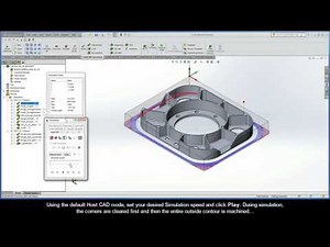 SolidCAM iMachining Getting Started - 2D Example: Outside shape machining