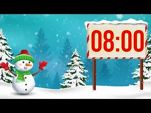 8 minute winter timer with music and alarm 🎵⏰