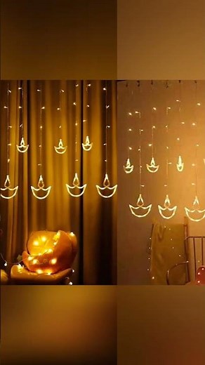Desidiya Warm White Diya LED Light Curtain ✨ #diwalilightsdecoration #festivelighting #shorts