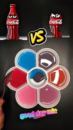 Normal vs Horror: Coca-Cola & Nutella Paint Mixing! 🎨👹 #paintmixing #colormixing