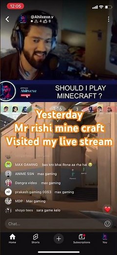 Going to play with mr rishi minecraft #minecraft #minecraftshorts #valorant