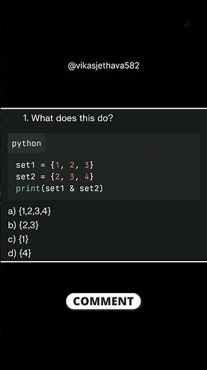 python set data type MCQ question 👍 comment your answer 💭 #coding #pythonlanguage #coder #python