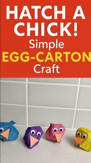 Easy Egg Carton Easter Chick Craft for Preschoolers |Fun & Simple Easter DIY🐣