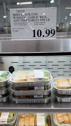Costco Love on Instagram: "New at the Costco deli: Miso Black Cod with miso sauce, served over garlic ginger rice and bok choy. Love miso black cod, and it’s even better when it’s this convenient! 📍Irvine, CA . . #costco #costcolove"