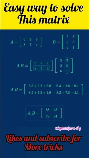 A × B Matrix in 30 Seconds | Exam Trick #maths #trendingshorts #iit #physicswallah #shorts #shorts
