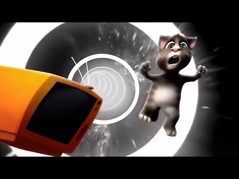 Outfit7 films logo tom going to a glowing tunnel