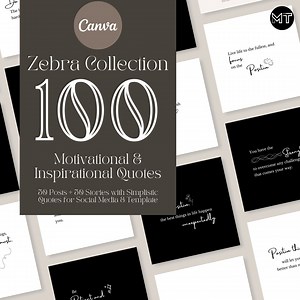 Instagram Quote Templates - Inspirational Minimalist Quotes - Instagram Post Quotes - Editable Canva Quote Templates - Instagram Templates - Etsy Canada