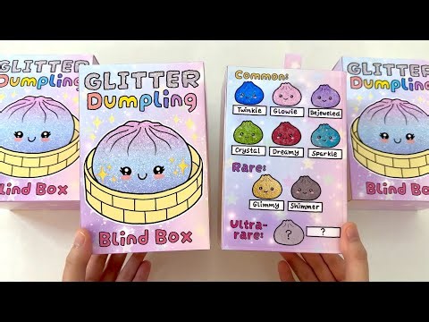 [🥟paper diy🥟] MYSTERY GLITTER DUMPLING DIY BLIND BOX unboxing! | asmr