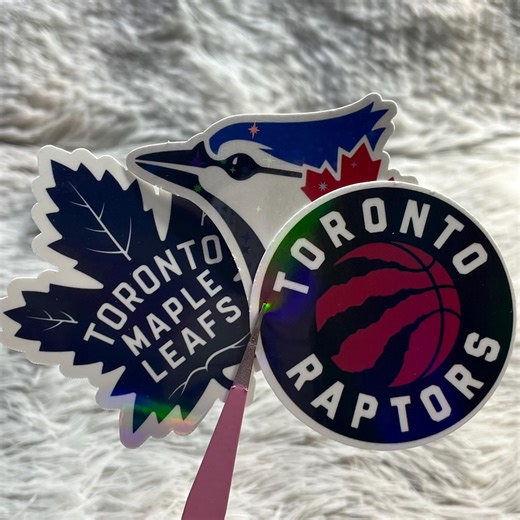 Toronto Baseball Team Inspired Individual Sticker, Toronto Hockey Team, Basketball Team Sticker, Sports Team Stickers, Holographic Sticker - Etsy Canada