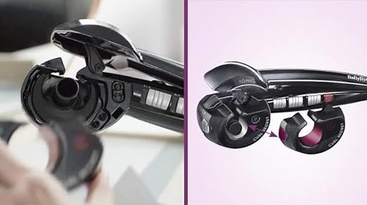 BaByliss Curl Secret - Ionic 2 Automatischer Lockenstab, 2 austauschbare Aufsätze, Temperaturen von 190-230°C, schwarz, 25-35mm Durchmesser, C1300E