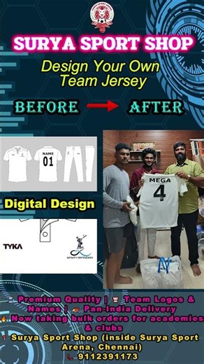 Custom Team Jerseys in Chennai 👕 | Design, Quality & Delivery | Surya Sport Arena & Shop