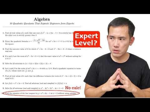 10 quadratic equations that separate experts from beginners