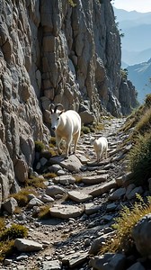 1.9K views | Baby Mountain Goat in Peril About to be Eaten by a Bear on a Cliff! #MountainGoat #Bear #cliff | Mr. PawHeart | Facebook