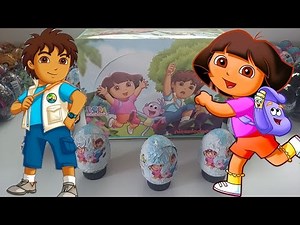 Dora The Explorer Surprise Eggs Unboxing - Huevos Sorpresa de Dora la Exploradora
