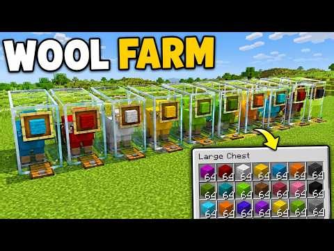 Minecraft Automatic Wool Farm Tutorial! 🐑 Unlimited Wool Farm