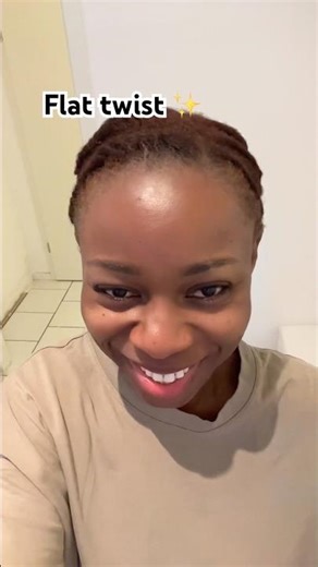 twa 4c Simple flat twist on my mini afro using only oil and shea butter.