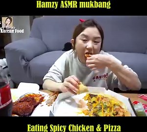 24K views · 804 reactions | HamZy ASMR Mukbang Spicy Chicken & Pizza | Korean Food | Facebook