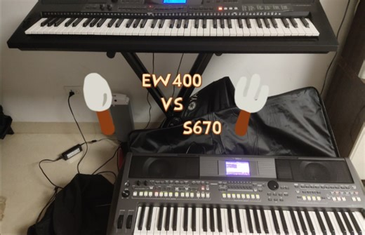 PSR-EW400/410(E463/453)与S670(PSR全拓展包括S975)的伴奏比较，雅马哈编曲键盘香哥哥与玩具电子琴臭弟弟