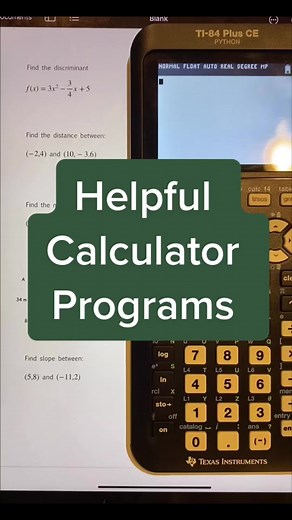 Some nice programs to have in your calculator during the SAT/ACT 🔥 #mathtrick #calculator #texasinstruments #TheHarderTheyFall