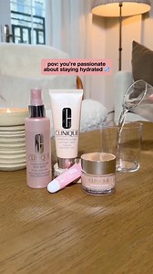 Summer = thirsty skin. ❄️ Quench it with Moisture Surge 💦 💦 Moisture Surge Face Spray. 💦 Moisture Surge Overnight Mask. 💦 Moisture Surge Hydro-Plump Lip Treatment. 💦 Moisture Surge 100H. #clinique #moisturesurge #hydration | Clinique