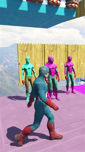 GTA 5 Epic Water Ragdolls | Spider-Man Jumps / Fails red minnions red hulk ep.04 #shorts