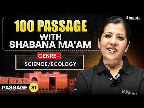 CAT RC Practice- 81 | 100 Passages with Shabana Ma'am | CAT VARC Playlist