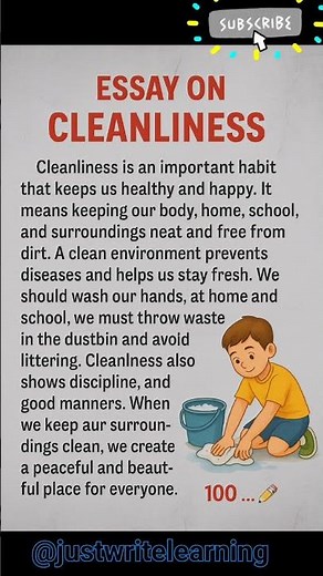 Essay on Cleanliness | 100 Words Cleanliness Essay in English | Cleanliness Essay for Students
