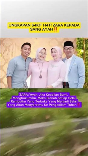Ungk4p4n S4kit H4ti Zara Anak Ridwan Kamil#beritaterkini #artis #shorts