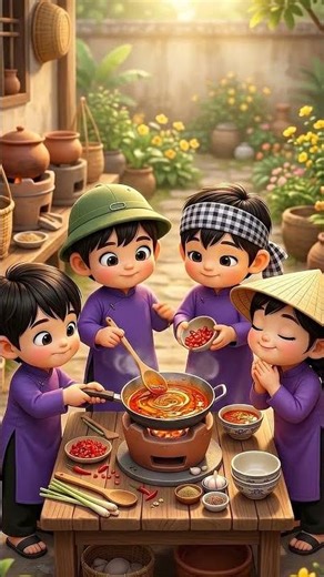Mặc áo dài tím Huế nấu món "Bún bò Huế" ai cũng mê #shorts #bunbohue
