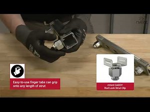 nVent CADDY Rod Lock Strut Clip Installation