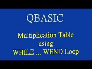 14 Tutorial on Print Multiplicatin Table using WHILE ... WEND Loop in QB
