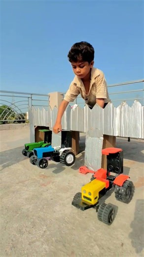 remote Cantrol jcb and dumper truck tractor unboxing and testing short video#automobile #ytshorts