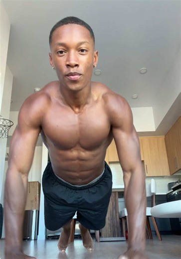 Muscular Man's Impressive Push-Up Challenge