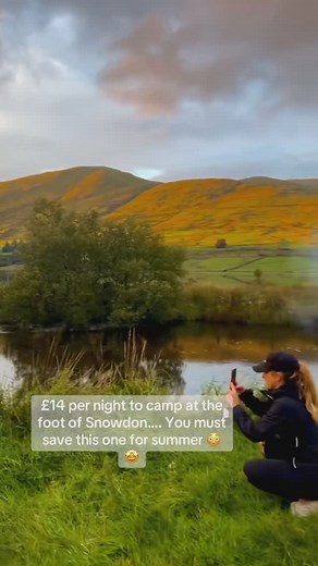 campingbible on Instagram: "Yes, that’s Snowdon in the background. Yes, it has midges 🙄 AND YES you will have an unforgettable night watching the sun set over the lake sat next to the campfire 🤣🏕️ 📍Snowdon Base Camp #camping #northwales #campinglife #beautifuldestinations #snowdonia #reeloftheday #instadaily #reels"