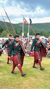 Dufftown #pipeband with #duke of Fife lead Duff #highlanders at 2026 Ballater #highlandgames #shorts