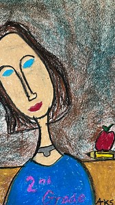 MODIGLIANI!! Portraits. He was an Italian painter known for his portraits inspired by African masks. ~ Elongated face, neck and features~ Oil pastels. . . . . #artstudioforkids #modigliani #oilpastels #artbykids #artclasses #artlessons #artclassesforkids #funart #italianartist #kidsart #elementaryart #artistsforkids #iloveartstudio #smallbusiness @crayola | I Love Art Studio