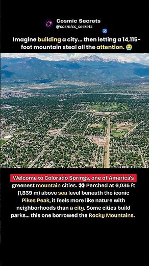 The Mountain Is Taller Than The City's Skyline 🏔️😳 #short #viral #trending #coloradosprings