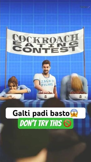 🪳 Cockroach Eating Challenge Gone Wrong! 😱 #shorts #zackdfilms