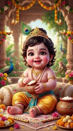 Shri Krishna Govind Hare Murari 🙏 Little Krishna 3D Animation #KrishnaBhajan #shorts