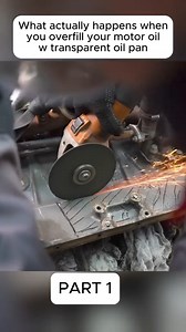 What actually happens when you overfill your motor oil w transparent oil pan | Enginebuildcar1