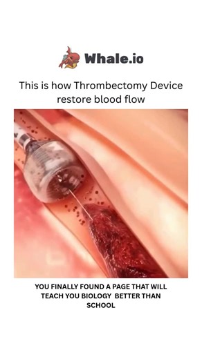 BIOLOGY | MEDICAL | HEALTH on Instagram: "Thrombectomy is a medical procedure used to remove a blood clot (thrombus) from a blood vessel, usually done to restore blood flow in cases like stroke or deep vein thrombosis. It can be performed surgically or using catheters, often in emergency situations to prevent tissue damage or death. Dm for credit or removal 👏🏻🙏🏻 #viral #explore #medical #reel #education #doctor #medicalstudent #student #study #biology"