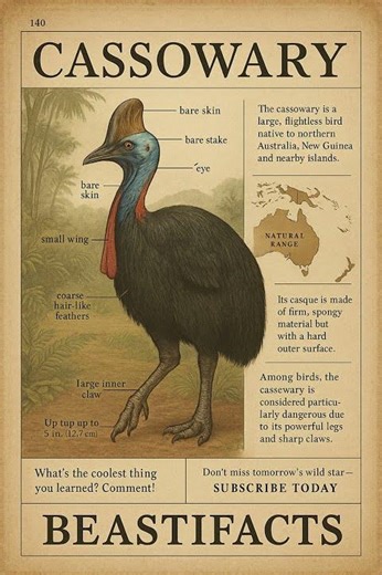 Cassowary – The Jungle Guardian of the Tropics 🦜🌴