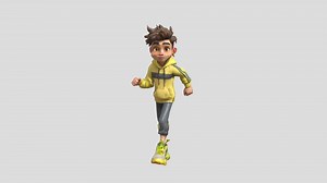 3D game character Subway Surfers style runner - 3D model by darknajeeb1