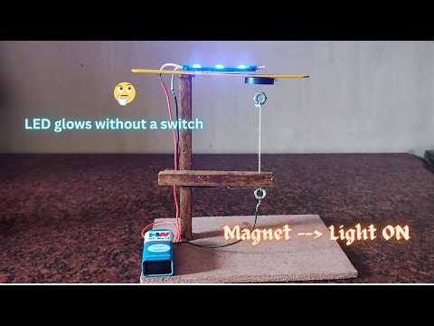 Simple DIY Science Project 2026 | LED glows without a switch working model