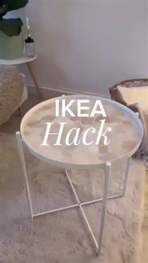 Crafty Living on Instagram: "IKEA side table Hack 🖌️ Type SAVE for details! #ikeahack #ikeahacks #diydecor #diyhome #homedecorideas #homeinspo #homedecor #homeideas #budgetfriendlydecor #easyhomeprojects"
